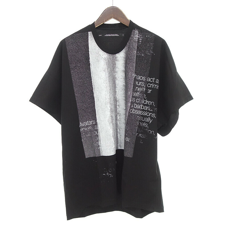 【特別価格】JULIUS 23AW 827CPM2 グラフィックプリント カイト 半袖 Tシャツ ブラック メンズ1