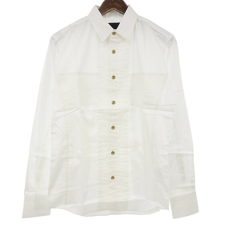 【特別価格】CRUCE＆CO ピンタック ドレス シャツ ホワイト メンズM