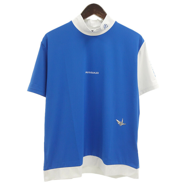 【特別価格】1PIU1UGUALE3 GOLF ADP GOLF S/S MOCK NECK モックネック 半袖 Tシャツ ブルー メンズ6
