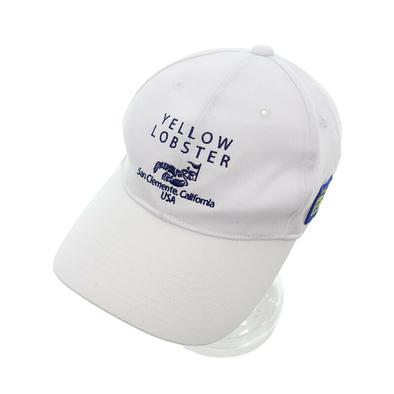 【特別価格】YELLOW LOBSTER GOLF ゴルフ EMB BIG 刺繍 キャップ ホワイト ユニセックスF
