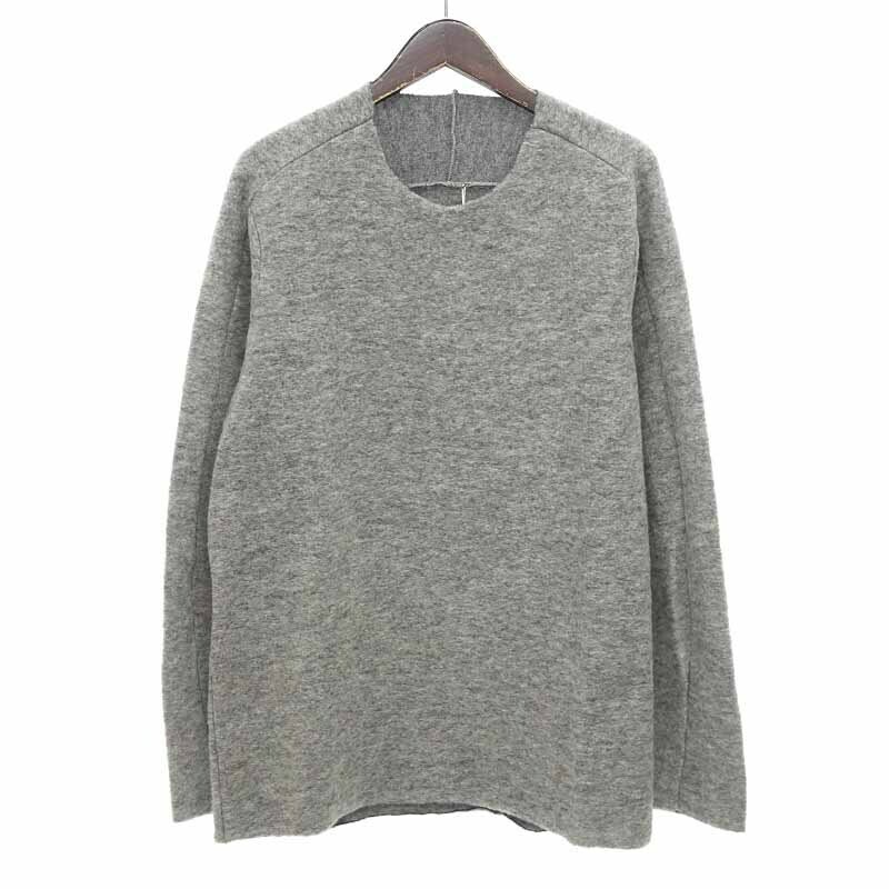 【PRICE DOWN】WARE Boucle Knit L/S T-Shirts カットソー グレー メンズ3