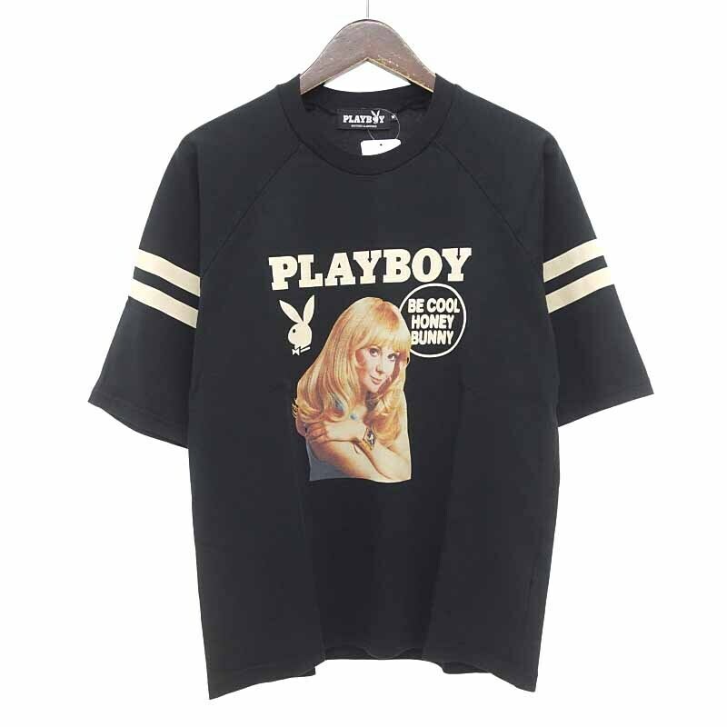 【PRICE DOWN】HYSTERIC GLAMOUR PLAYBOY MISS ERIKA TOTH Tシャツ カットソー ブラック メンズM
