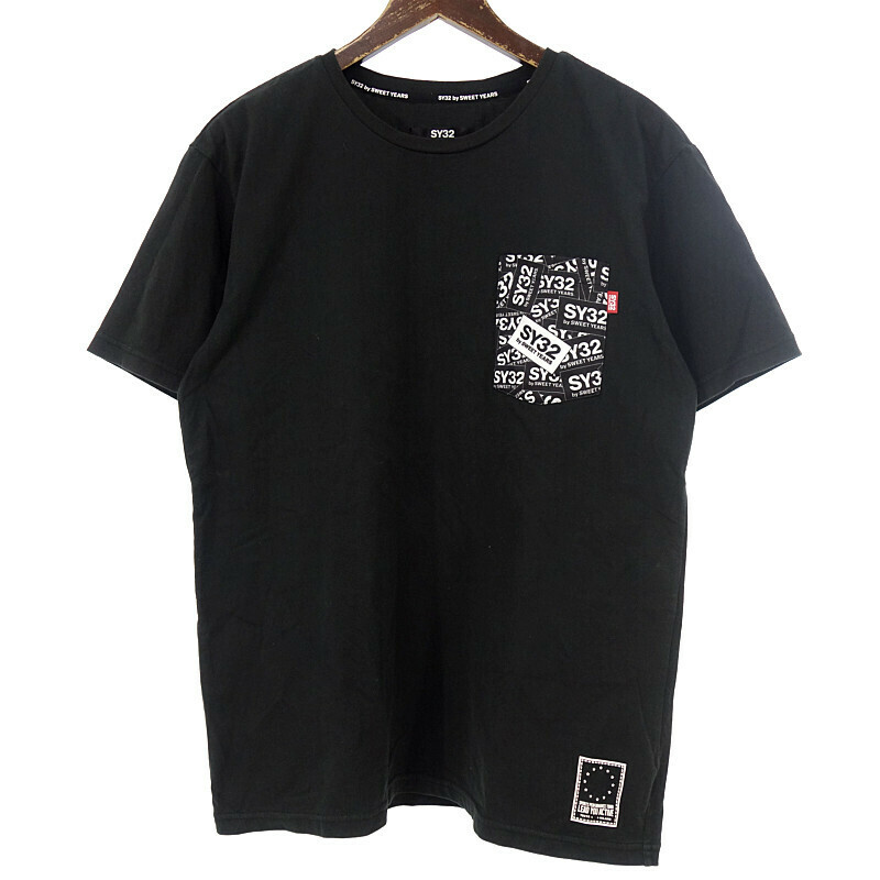 【特別価格】SWEET YEARS POCKET TEE ポケット 半袖 クルーネック Tシャツ ブラック メンズXL