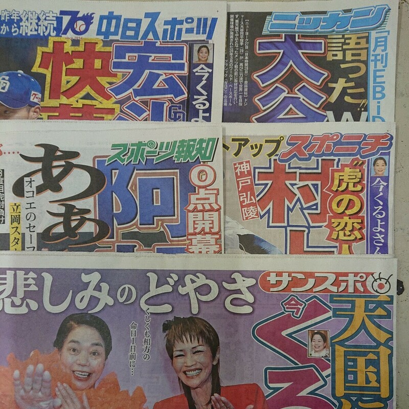 5/29 未読スポーツ新聞 5紙 