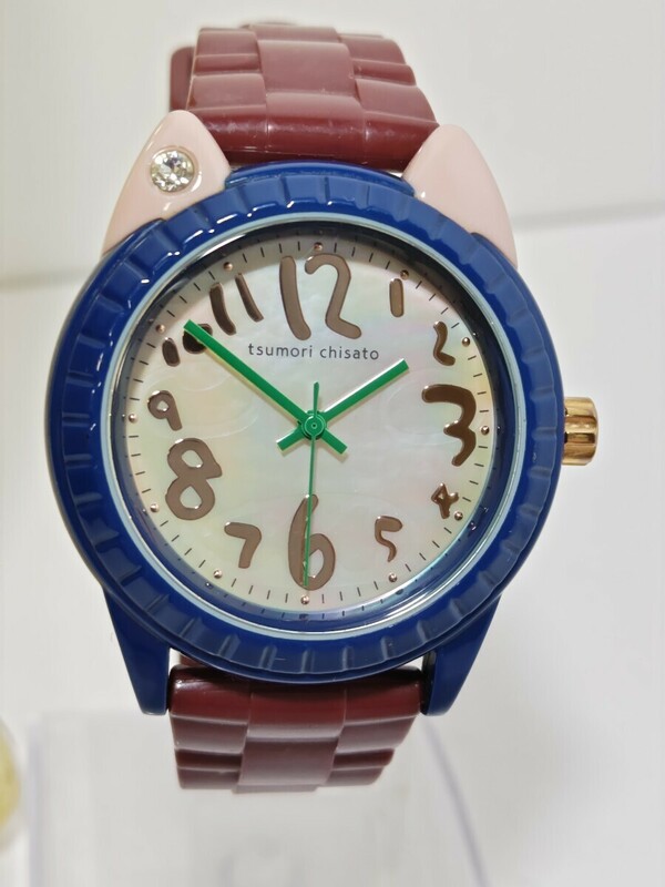 1円スタート【美品/稼働】TSUMORI CHISATO　ツモリチサト　腕時計　ネコ　シェル文字盤