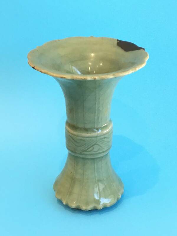 韓国美術　古高麗　古青磁　花瓶　青瓷　 花器　 花入　 花生 　華道具 　茶道具 　陶器 　古美術 