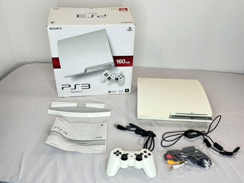 10000-16-SK18-SONY ソニー-PS3 CECH-2500A LW-Classic White 160GB 箱付
