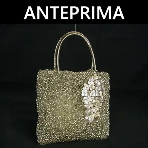 ANTEPRIMA アンテプリマ ワイヤーバッグ PVCワイヤー フラワー ハンドバッグ グリーン系 5011