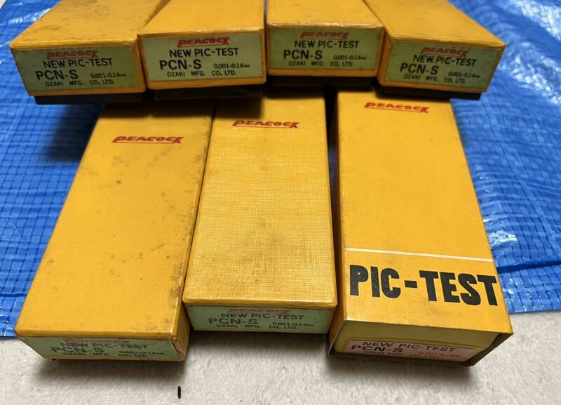 【レア商品】【新品未使用】PEACOCK PIC-TEST PCN-S 0.001～0.14mm 測定器　ダイヤルゲージ　7本セット