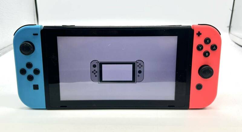 【ジャンク】Nintendo Switch(ニンテンドースイッチ) MOD.HAC-001 初期型 ネオン/ピンク ※通電確認済み