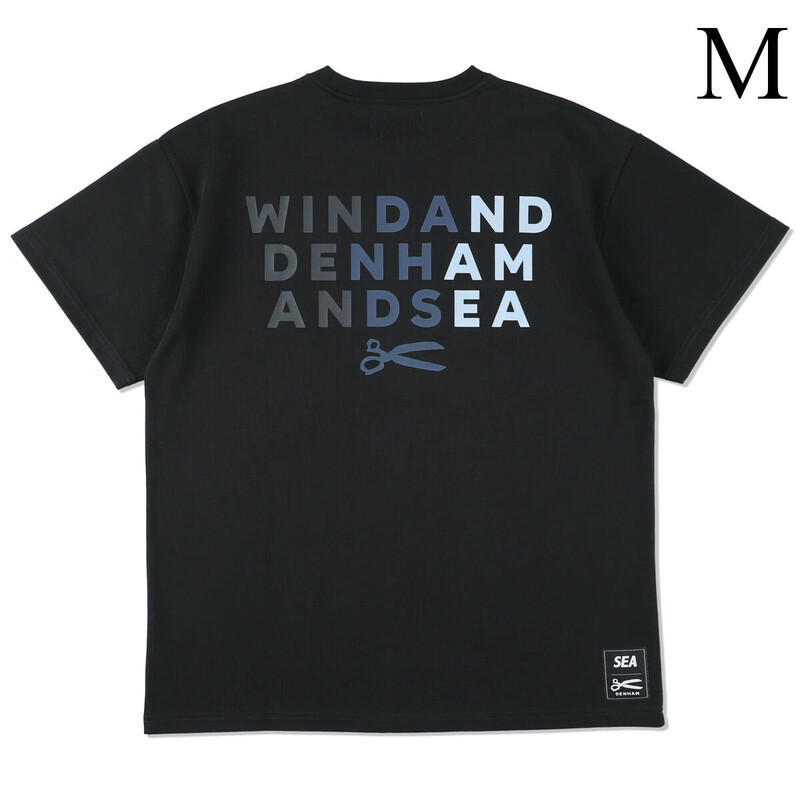 DENHAM X WDS (WINDENHAM) TEE　黒　Mサイズ　新品 24SS デンハム　ウィンダンシー WINDENHAM　ロゴ Tシャツ T-SHIRT TEE 半袖 ホワイト