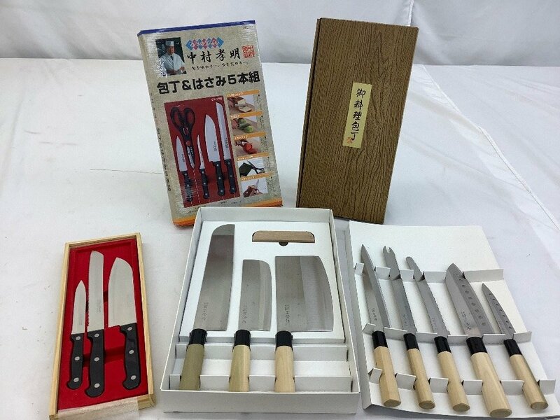 カクセー/スミカマほか 中村孝明 包丁＆はさみ5本組/ほか包丁まとめ 未使用含む 中古品 ACB