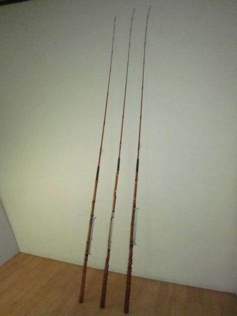 自作 竹 釣り竿 ロッド 150cm〜160cm 計3本まとめ