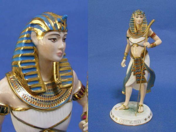 ◎ウェッジウッド 金彩人形 フィギュリン 「古代エジプトツタンカーメン像」◎e限定品