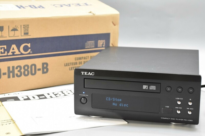 TEAC ティアック CDプレーヤー PD-H380 ブラック USB端子 オーディオ機器 CDデッキ コンパクトディスクプレーヤー NU-209G