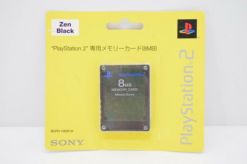 新品 未開封 PS2 専用 メモリーカード 8MB クリア ブラック SCPH-10020 Zen Black プレステ2 SONY ソニー ゲーム メモリ RL-565ST/000
