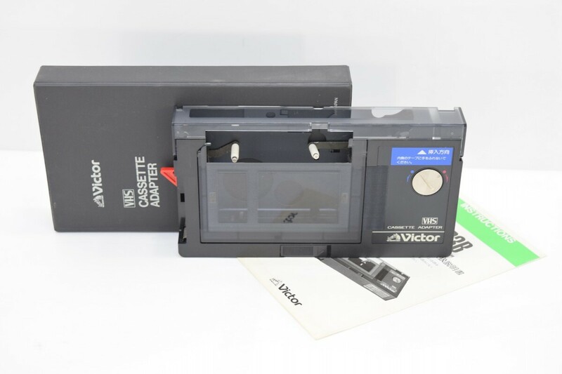 Victor ビクター VHS-C→VHS CASETTE ADAPTER C-P3B VHSカセットアダプター ケース 取説付 VHSC変換 ビデオテープ RL-437T/000