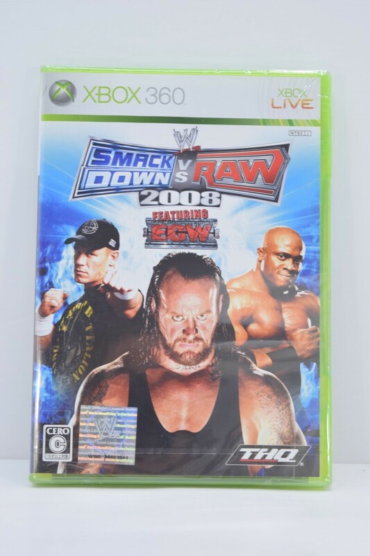 新品 未開封 XBOX 360 WWE 2008 SmackDown vs Raw THQ プロレス アクション ゲーム ソフト エックスボックス 格闘 RL-564ST-B/000