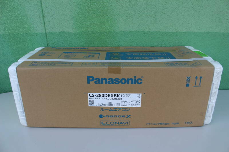 ②　パナソニック Panasonic エアコン Eolia（エオリア）CS-280DEXBK-W [おもに10畳用 /100V] 2020年製 未使用に近い 箱痛み品