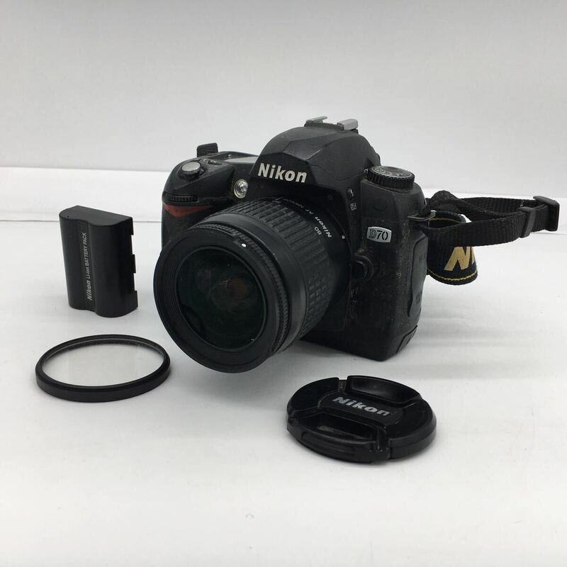 Nikon ニコン D70 ボディ + AF NIKKOR 28-80mm 1:3.3-5.6 G レンズセット デジタル 一眼レフ カメラ バッテリー付 動作未確認