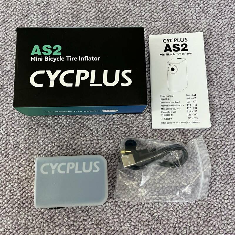 【未使用】CYCPLUS 自転車 空気入れ 携帯 電動ポンプ LM2307 自転車 携帯ポンプ 小型携帯空気入れ ロードバイク 仏式米式バルブ対応