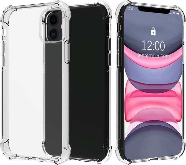 F 在庫処分 iPhone 12 ケース 衝撃吸収 クリア 透明 カバー アイフォン 保護 丈夫 耐衝撃 超頑丈 ソフト シリコン 米軍 アップル Apple