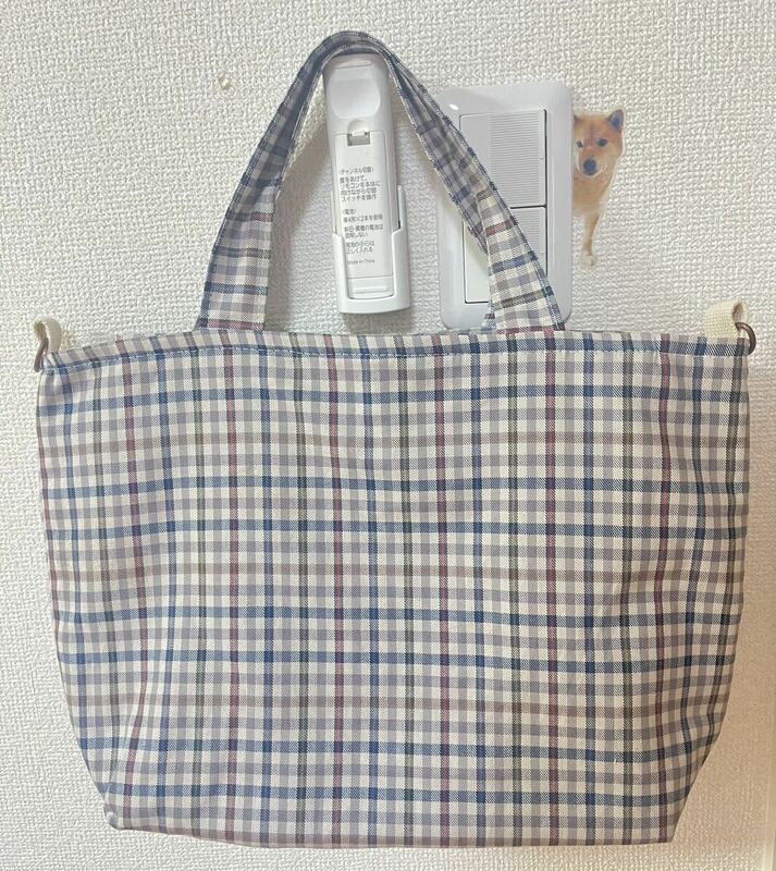 【ハンドメイド】2wayトートバッグ　チェック柄