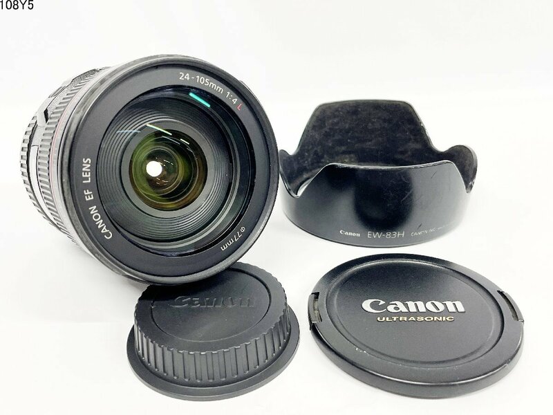 ★Canon キャノン ZOOM EF 24-105mm 1:4 L IS USM ULTRASONIC 一眼レフ カメラ レンズ EW-83H フード 108Y5-7
