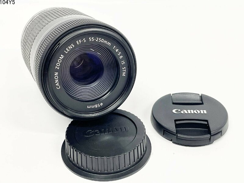 ★Canon キャノン ZOOM EF-S 55-250mm 1:4-5.6 IS STM IMAGE STABILIZER MACRO 一眼レフ カメラ レンズ 104Y5-7