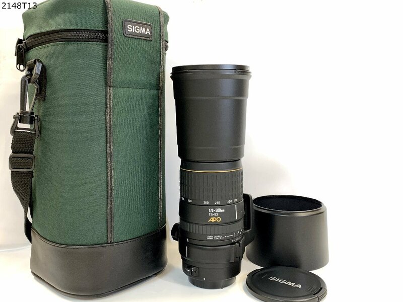 ★SIGMA シグマ 170-500mm 1:5-6.3 APO Nikon ニコン用 一眼レフ カメラ レンズ フード ケース付 2148T13.