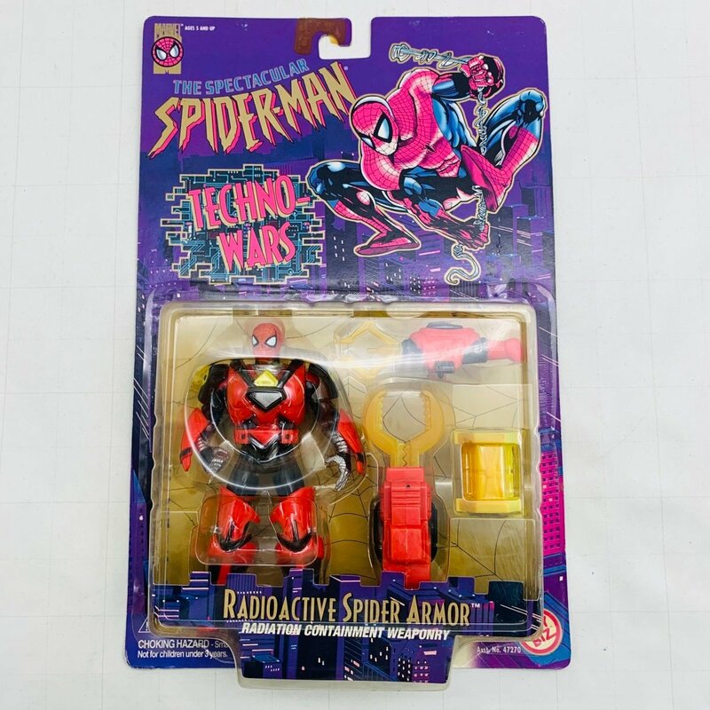 新品未開封 トイビズ TOYBIZ MARVEL SPIDER MAN TECHNO WARS RADIOACTIVE SPIDER ARMOR ラジオアクティブスパイダーアーマー