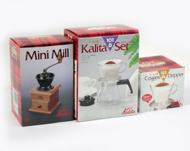 [3点セット] カリタ Kalita コーヒー coffee ミニミル mini mill Dセット ドリッパー ドリップ 102-DL 101D AS樹脂 手動式 レトロ