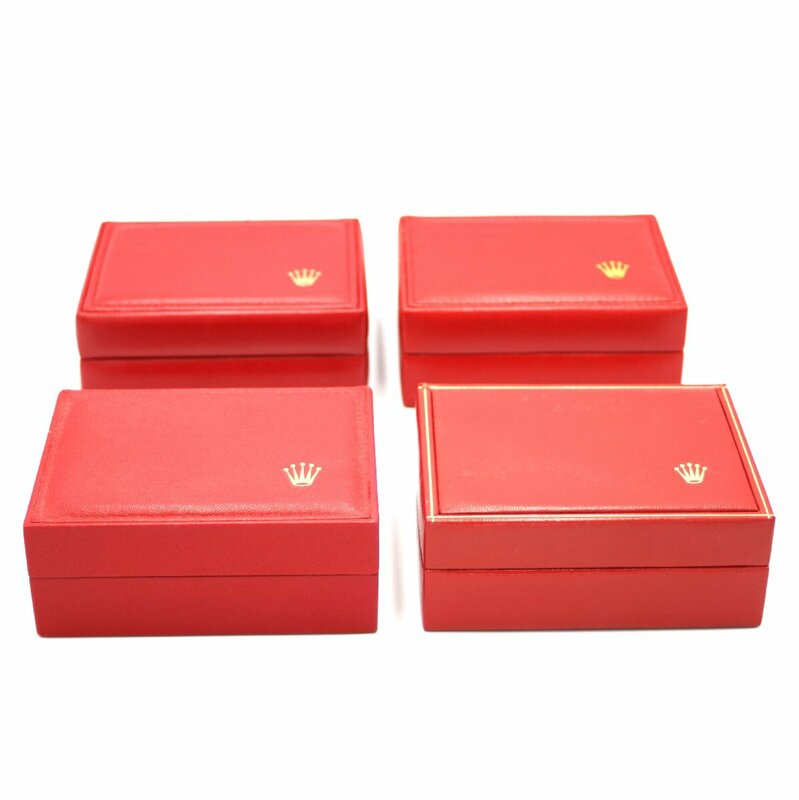 1円 ROLEX CASE 良品 ロレックスケース まとめ ４点セット 時計用 空箱 BOX S 内箱 赤 レッド ウォッチケース 0410220240528