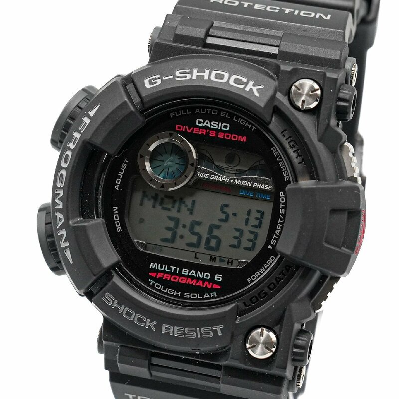 1円 稼働 極美品 箱/保証書付 CASIO G-SHOCKGショック FROGMAN フロッグマン GWF-1000-1JF タフソーラー QZ クオーツ 腕時計 041120240528