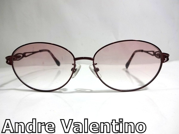 X4B055■本物■ アンドレバレンチノ Andre Valentino メタルレッドデザイン サングラス 伊達 度なし メガネ 眼鏡 メガネフレーム