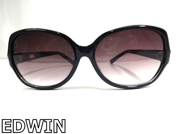 X4E009■本物■ エドウィン EDWIN ブラック サングラス メガネ 眼鏡 メガネフレーム