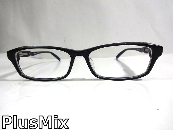 X4E020■本物■ プラスミックス PlusMix PX-13291 廃盤 激レア ブラックデザイン ブルーライトカットレンズ PC メガネ 眼鏡 メガネフレーム