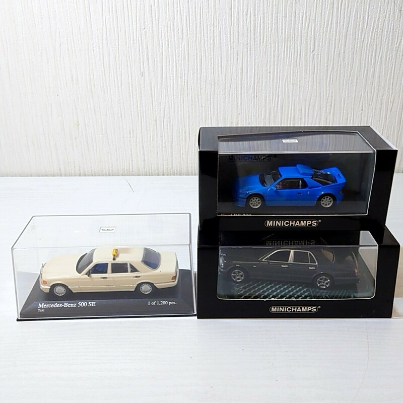 チ48【60】1円～ ミニチャンプス 1/43 ミニカー フォード RS 200 1986 | メルセデスベンツ 500 SE | ベントレー アルナージ まとめセット