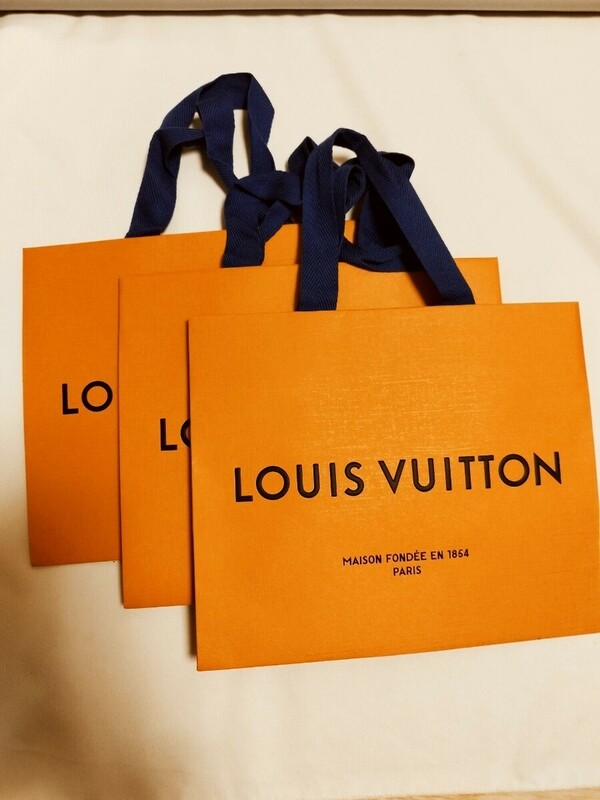【3枚セット】ルイヴィトン 長財布用 LOUIS VUITTON プレゼント ギフト 25×13.5×4.7cm 紙袋 ショップバッグ 