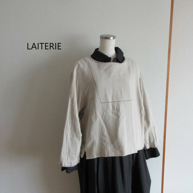 LAITRIE★レイトリー　リネンコットン　刺繍ブラウス　LB23406