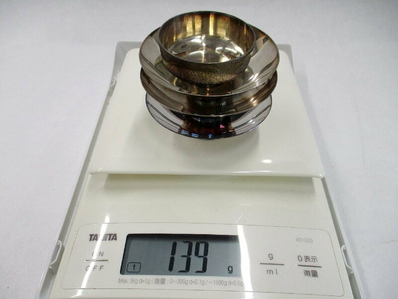 ★☆　【　純銀製　銀盃　4個　総重量139g　「純銀」刻印有り　】☆★