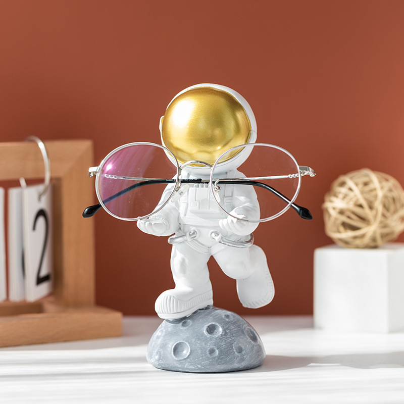 メガネスタンド 眼鏡スタンド メガネ ホルダー めがね置き 眼鏡ケース ウッド 宇宙飛行士 アジアン雑貨 プレゼント