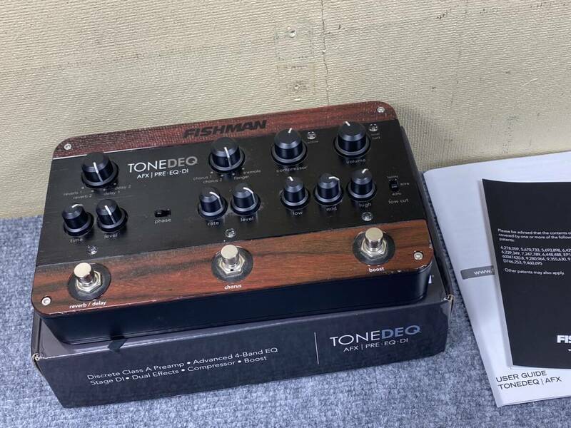 515 FISHMAN FX ToneDEQ AFX Preamp, EQ and DI with Dual Effects アコギ エフェクター