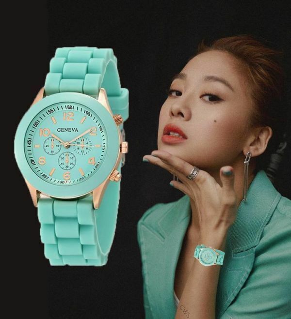 ZK208:【定価32800円】１円スタート 女性 高級 時計 シリコンブレスレット クォーツ