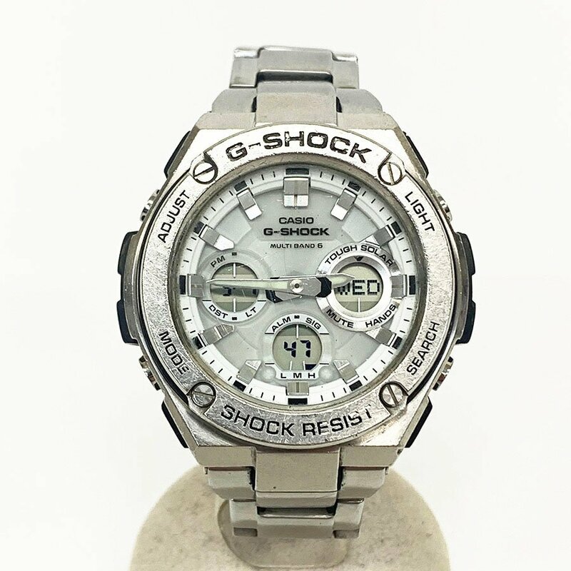 CASIO カシオ G-SHOCK G-STEEL タフソーラー 腕時計 クロノグラフ GST-W110D 稼働品 [U12817]