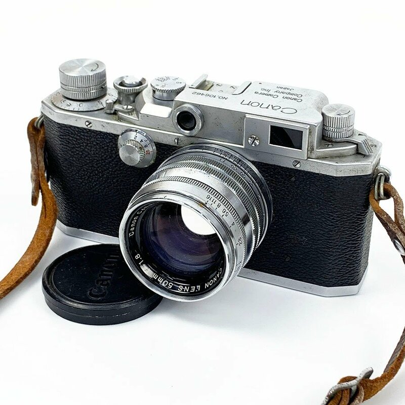 ジャンク品 Canon Camera Company Inc キャノン フィルムカメラ 50mm F1.8 レンジファインダー [U12868]