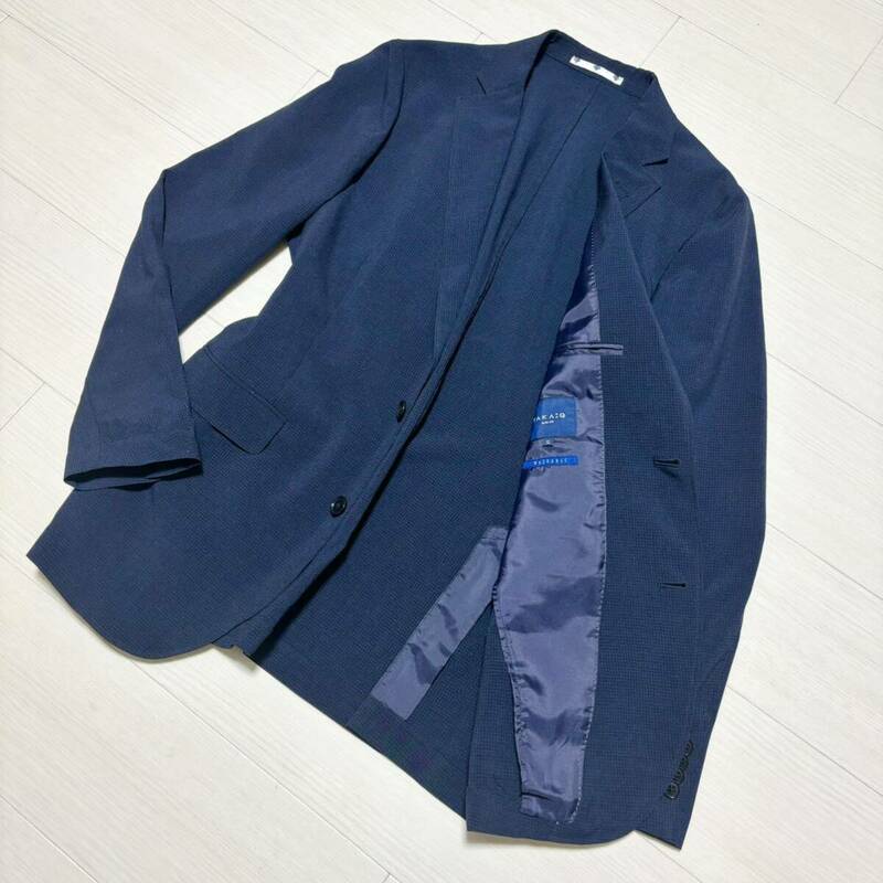 タカキュー　テーラードジャケット 春夏用　アンコンジャケット XLサイズ　紺