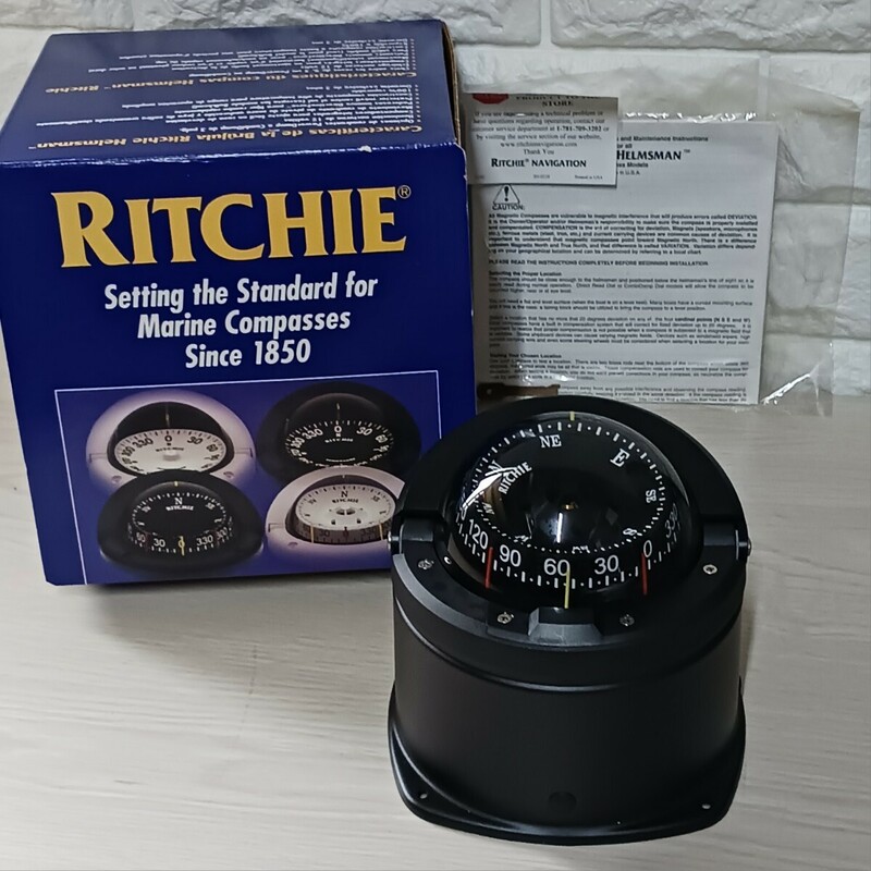 未使用 RITCHIE リッチ HD-75 12V マリンコンパス　航行計器　コンパス　(棚)