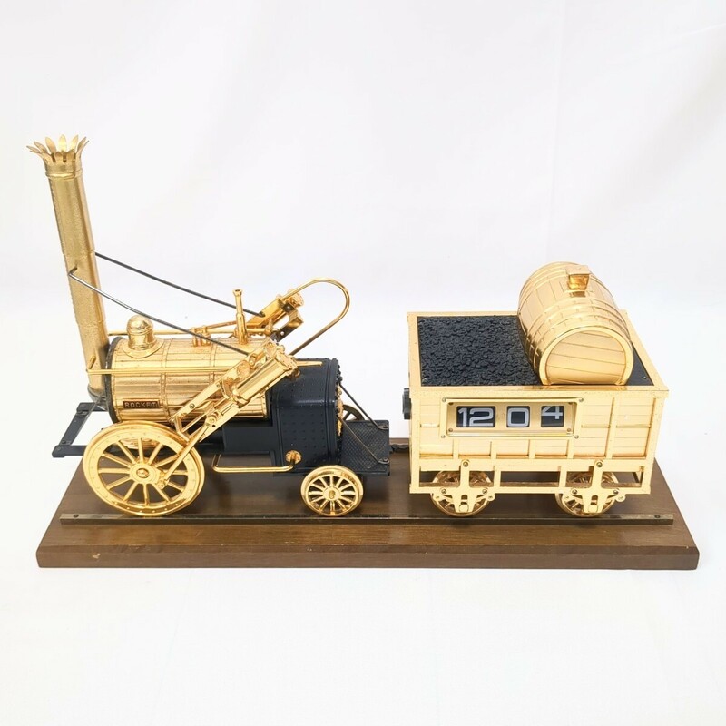 the ROCKET 1829 DIGITAL CLOCK 蒸気機関車 アンティーク レトロ　時計　置物　ジャンク