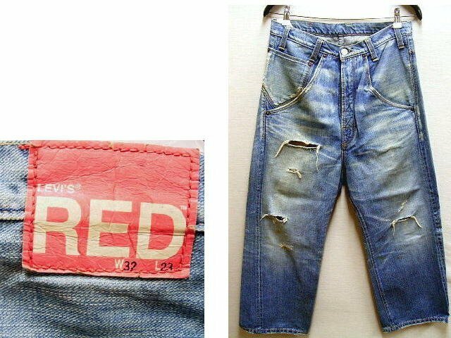 ◇即決[W32]Levi's RED Guy's Short Legged Low Crotch 日本製 2901-11 サルエル デニム セルビッチ 赤耳 パンツ■186